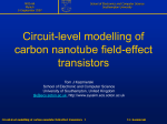 Circuit-level Modeling of Carbon Nanotube Field Effect - Mos-AK