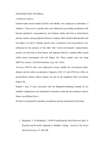 SUPLEMENTARY MATERIAL 1.Statistical analyses General linear