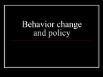 Behavior change and policy