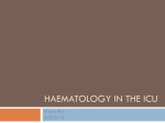 Haematology in the ICU