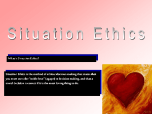 What is Situation Ethics?