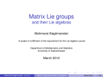 Matrix Lie groups and their Lie algebras