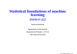 Statistical foundations of machine learning