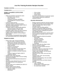 Live Fire Training Evolution Sample Checklist