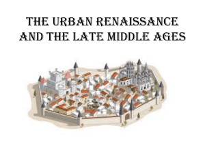 the urban renaissance and the late middle ages