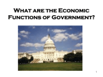 What are the Economic Functions of Government?