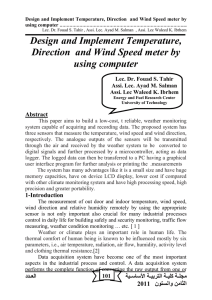 Design and Implement Temperature, Direction and Wind Speed