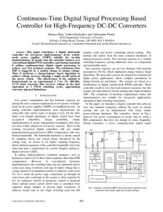 Continuous-Time Digital Signal Processing Based
