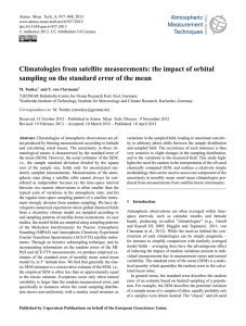 Climatologies from satellite measurements