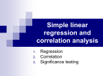 Simple linear regression and correlation analysis
