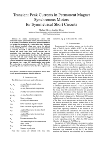 Transient Peak Currents in Permanent Magnet Synchronous Motors