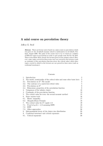 A mini course on percolation theory