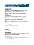 HAEMOPHILUS INFLUENZAE TYPE B INVASIVE DISEASE (HIB)