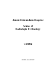 Jennie Edmundson Hospital School of Radiologic Technology Catalog