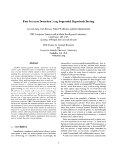 Fast Portscan Detection Using Sequential Hypothesis