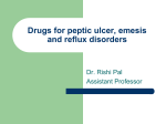 Drugs for peptic ulcer, emesis and reflux disorders