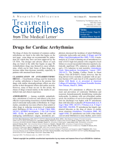 Drugs for Cardiac Arrhythmias