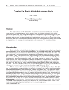 Framing the Soviet Athlete in American Media