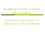 Kohlberg`s Theory of Moral Development In connection with