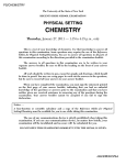 PHYSICAL SETTING CHEMISTRY