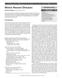 "Motor Neuron Diseases". In: Encyclopedia of Life Sciences