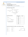 13.1 Right Triangle Trigonometry 1 Lesson Objectives: • Define the