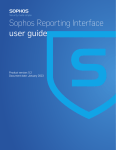 Sophos Reporting Interface user guide