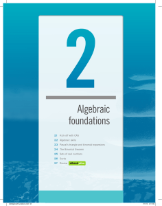 Algebraic foundations