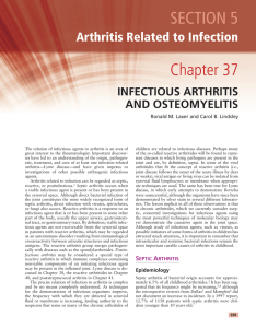 Chapter 37 - INFECTIOUS ARTHRITIS AND OSTEOMYELITIS