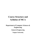Course Structure and Syllabus of MCA