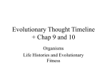 Organisms, Life History and Evolutionary Fitness
