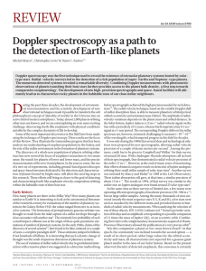 Doppler spectroscopy as a path to the detection of Earth