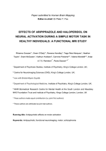 effects of aripiprazole and haloperidol on neural