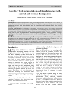 Maxillary first molar rotation and its relationship with skeletal and