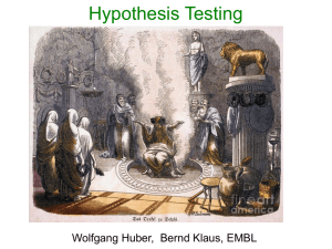 Hypothesis Testing - Huber Group