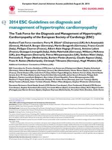 2014 ESC Guidelines on diagnosis and management