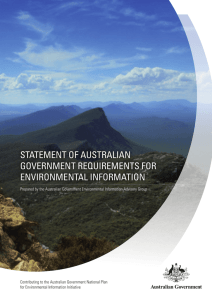Statement of auStralian Government requirementS for