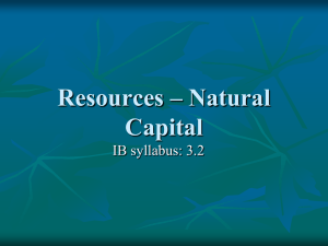 PPT Resources and Natural Capital