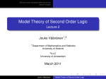 Model Theory of Second Order Logic