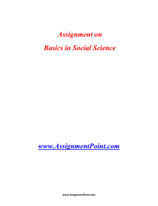Assignment on Basics in Social Science www.AssignmentPoint.com
