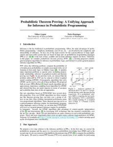 Probabilistic Theorem Proving - The University of Texas at Dallas