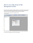 How to Run SQL Script in SQL Management Studio