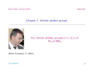 Chapter 7: Infinite abelian groups For infinite abelian