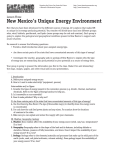 New Mexico`s Unique Energy Environment