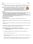 Chemistry Activity: Determining the “weighted average” atomic mass