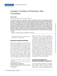 Complex Correlates of Protection After Vaccination