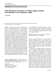 Wing-shaking and wing-patch as nestling begging strategies: their