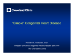 “Simple” Congenital Heart Disease