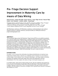 Pre-Triage Decision Support Improvement in Maternity Care by