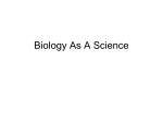 Biology As A Science